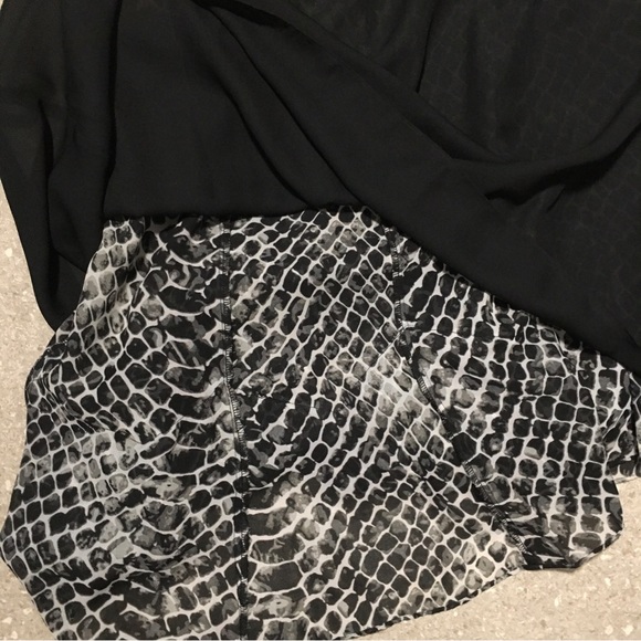 Allison TAYLOR Petite paneled animal snake print snake print lined skirt zip 14P - Picture 9 of 15